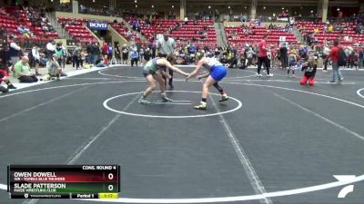 115 lbs Cons. Round 4 - Owen Dowell, WR - Topeka Blue Thunder vs Slade Patterson, Maize Wrestling Club