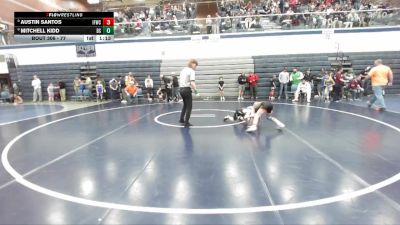 77 lbs Champ. Round 2 - Austin Santos, Idaho Falls Wrestling Club vs Mitchell Kidd, Declo Stingers