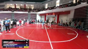 150 lbs Semifinal - Jeremy Lakey, Owasso Takedown Club vs Louden McDoulett, Harrah Wrestling Club