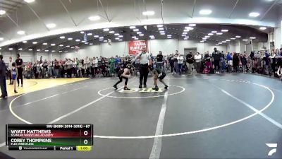 67 lbs Cons. Round 4 - Corey Thompkins, Flex Wrestling vs Wyatt Matthews, Scanlan Wrestling Academy