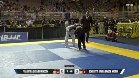 Scarlette Jelena Taylor Arcon vs Valentina Casarin Mazzon 2025 Pan Kids Jiu-Jitsu IBJJF Championship