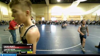 79 lbs Cons. Round 5 - Carter Wood, Iron County Wrestling Academy vs Cache Hearty, Grantsville Wrestling Club