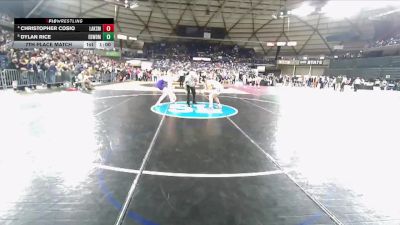 Boys 3A 144 lbs 7th Place Match - Dylan Rice, Edmonds-Woodway vs Christopher Cosio, Lakes