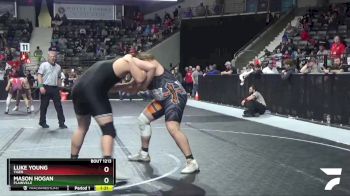 285 lbs Quarterfinal - Mason Hogan, Plainville vs Luke Young, Tiger