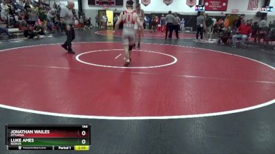 144 lbs Round 3 - Jonathan Wailes, Ottumwa vs Luke Ames, Keokuk