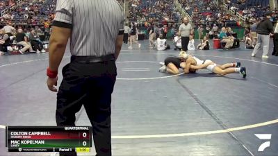 4A 165 lbs Quarterfinal - Colton Campbell, Hickory Ridge vs Mac Kopelman, Laney