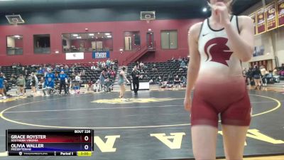 136 lbs Cons. Round 1 - Olivia Waller, Presbyterian vs Grace Royster, Southern Virginia