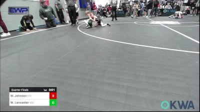 58 lbs Quarterfinal - Wake Johnson, Comanche Takedown Club vs Wyatt Lancaster, Norman Grappling Club