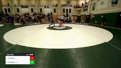 120 lbs Consolation - Lucas Santos, Bridgewater-Raynham vs Casey Rhodes, Brockton