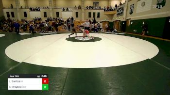 120 lbs Consolation - Lucas Santos, Bridgewater-Raynham vs Casey Rhodes, Brockton