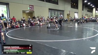 80 lbs Round 4 (6 Team) - Mason Pederson, The Untouchables Black vs Dawson Thompson, North Desoto Wrestling Academy