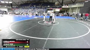 110 lbs Round 3 - Ophelia Wise, Ilwaco Youth Wrestling vs Lorelei Brown, Washington