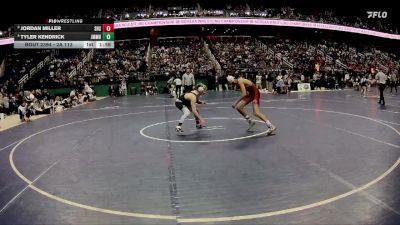 2A 113 lbs 1st Place Match - Tyler Kendrick, John M. Morehead High School vs Jordan Miller, Seaforth High School