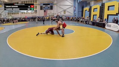 190 lbs Champ. Round 1 - Samuel Mendes, Wilmington Christian School vs Brian Seward, Milford Senior