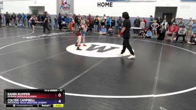 77 lbs 1st Place Match - Colter Campbell, Anchorage Youth Wrestling Academy vs Kanin Kumfer, Interior Grappling Academy