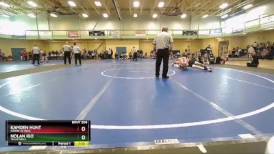 130-135 lbs Round 1 - Kamden Hunt, Ozark Jr High vs Nolan Igo, TEAM OWLS