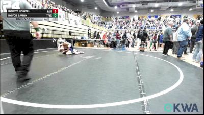 100 lbs Round Of 16 - Rowdy Howell, Madill Takedown vs Royce Baugh, Team Tulsa Wrestling Club
