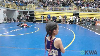 37 lbs Round Of 16 - Blakely Rodriguez, Chickasha Youth Wrestling vs Noah Williams, Standfast