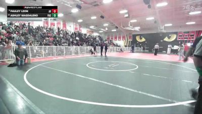 190 lbs Champ. Round 1 - Pauley Leon, Apple Valley vs Ashley Magdaleno, Pacifica/Oxnard