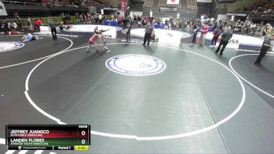 92 lbs Cons. Round 3 - Landen Flores, Atwater Youth Wrestling vs Jeffrey Juangco, Elite Force Wrestling