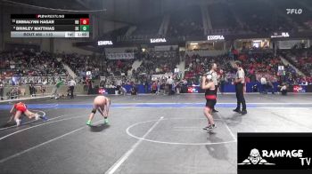 110 lbs Cons. Semi - EmmaLynn Hagar, Red Devil vs Brinley Matthias, Sabetha Kids