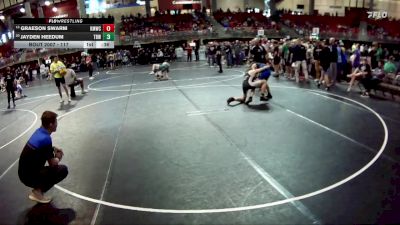 117 lbs Champ. Round 1 - Graeson Swarm, Kearney MatCats Wrestling Club vs Jayden Heedum, The Best Wrestler