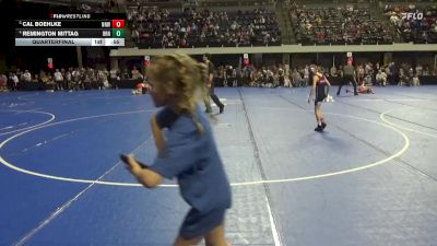 50 lbs Quarterfinal - Remington Mittag, Moyer Elite vs Cal Boehlke, No Nonsense Wrestling