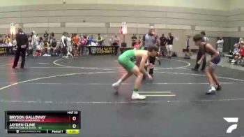 130 lbs Quarterfinals (8 Team) - Jayden Cline, Untouchables Black vs Bryson Galloway, Aggression Legionaries