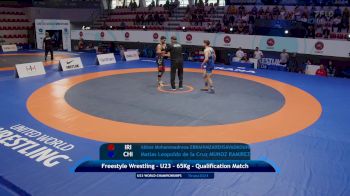 65 kg Qualif. - Abbas Ebrahimzadehsavadkouhi, Iran vs Matias De La Cruz MUNOZ RAMIREZ, Chile