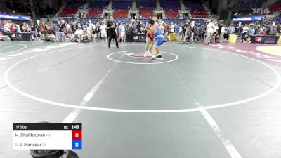 175 lbs Rnd Of 64 - Hagop Shahbazyan, MA vs Jovanni Mansour, CA