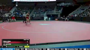 126 lbs Quarterfinal - KT Nelson, Castle vs Paul King, New Albany