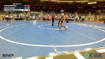 100 lbs Quarterfinal - Sam Satterfield, Tulsa Blue T Panthers vs Elliott Gibson, Owasso Takedown Club