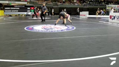 Schoolboys - 120 lbs Cons. Round 4 - Eduard Akopov, LAWC vs Andre Crawford, Wasco Wrestling Club