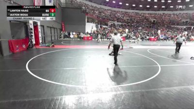 54 lbs Champ. Round 2 - Jaxton Moua, Brown Deer Jr Falcons Wrestling Club vs Lawton Haag, Mishicot