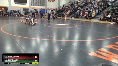 125 lbs Cons. Round 2 - Lyla Smothers, English Valleys vs Landry Rauen, Western Dubuque