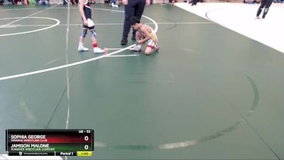 53 lbs Semifinal - Sophia George, Piranha Wrestling Club vs Jamison Malone, Punisher Wrestling Company