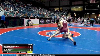 4A-150 lbs Semifinal - Andrew Sheffield, Central (Carroll) vs JT Bowers, West Laurens