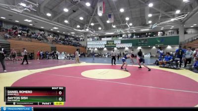 132 lbs Cons. Round 2 - Dayton Gish, San Marcos vs Daniel Romero, Dana Hills