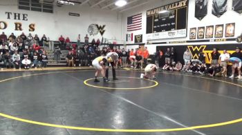 132 lbs 1st Place Match - Jon Gonzalez, West Marshall vs Kayden Bentley, Wapsie Valley