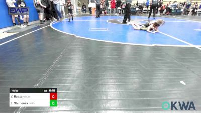 46 lbs Final - Valerie Baeza, Woodward Youth Wrestling vs Evelyn Shimonek, Pawhuska Elks Takedown