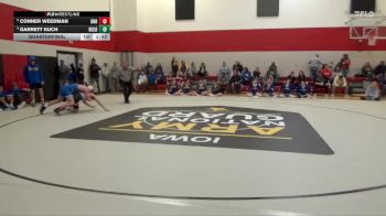 132 lbs Quarterfinal - Conner Weedman, Dike-New Hartford vs Garrett Kuch, Benton Community