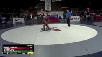 53 lbs Quarterfinal - Josiah Vasquez, California vs Chase Davis, Wan-Tu-Wazuri Oakland Youth Wrestling Club