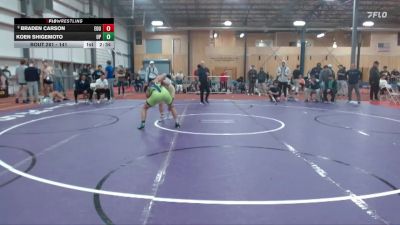 141 lbs Cons. Round 5 - Koen Shigemoto, Providence (Mont.) vs Braden Carson, Eastern Oregon University