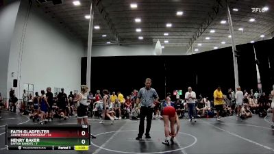 110 lbs Round 4 (8 Team) - Faith Gladfelter, Junior Terps Northeast vs Henry Baker, Dayton Bandits