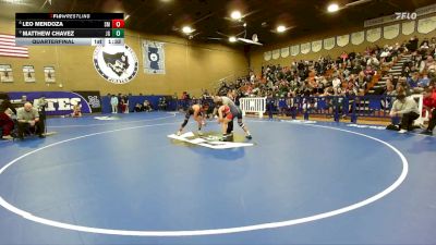 126 lbs Quarterfinal - Matthew Chavez, Justin Garza vs Leo Mendoza, Santa Maria