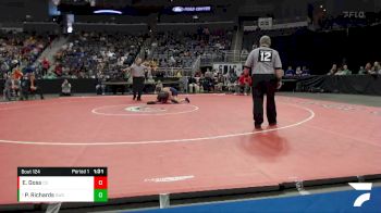 120 lbs Quarterfinal - Peyton Richards, Switzerland County vs Eddie Goss, Center Grove