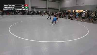 132 lbs Cons. Rd Of 64 - Mason Boerner, Team Nazar Training Center vs June Sang Jang, New Wave Wrestling Club