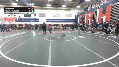 144 lbs Cons. Round 5 - Illia Bekh, Mission Viejo vs Elijah Vazquez, Eleanor Roosevelt