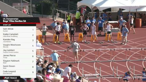 High School Boys' 110m Hurdles 3A