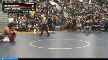 220 lbs Quarterfinal - Jayden Johnson, Cimarron-Memorial vs Jarrett Ordinado, Liberty